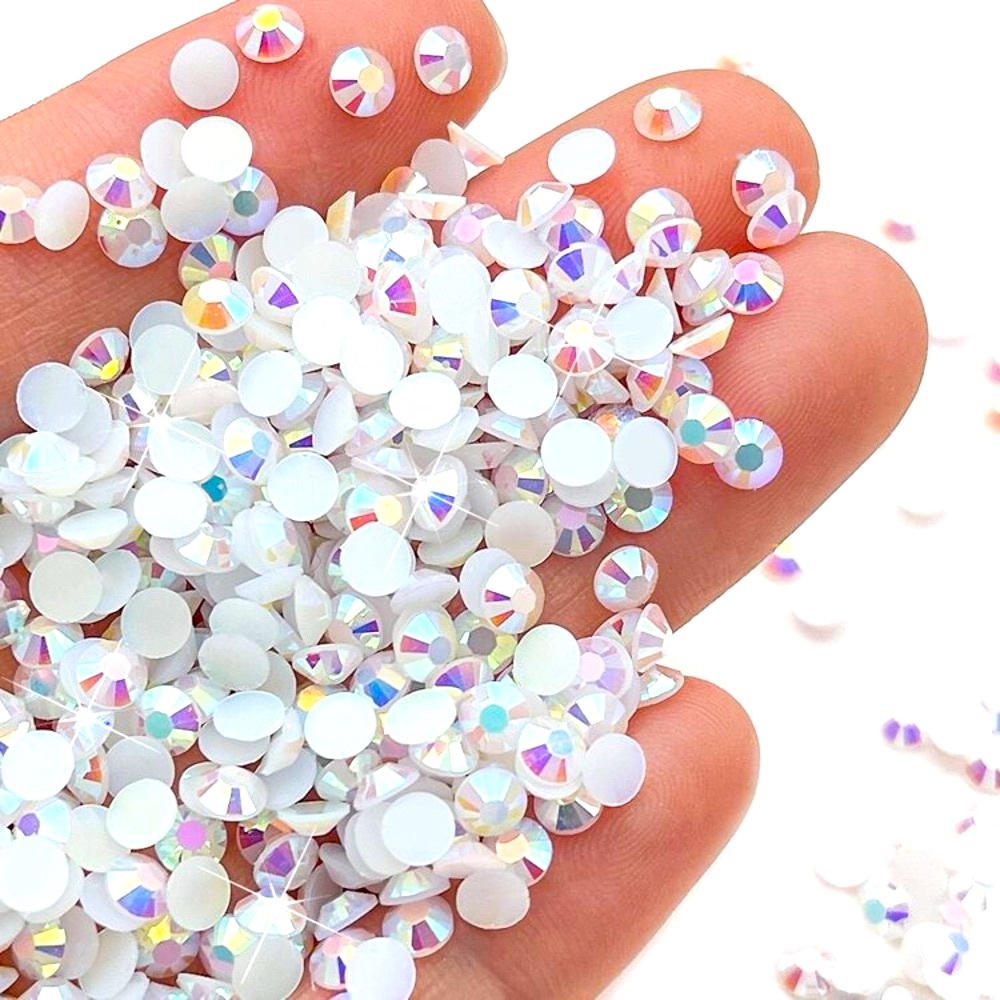 500 Pack 3mm Holographic Crystal Rhinestones French Retro Nail Art Jewelry DIY